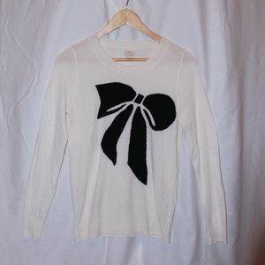 White Bow Sweater